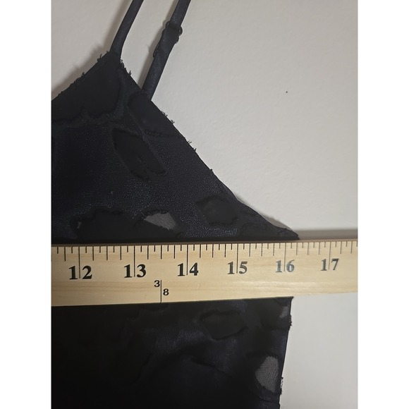 Victoria's  Secret Women's S  Mini Sheer Lacy‎ Rose Gold Lbl Black Bow Ties SEXY - Picture 5 of 12